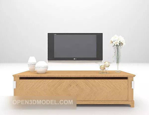 European Home Wooden Tv Cabinet 3d model European Home Wooden Tv Cabinet 3d model
