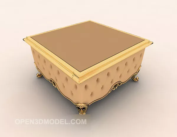 European Yellow Coffee Table 3d model European Yellow Coffee Table 3d model