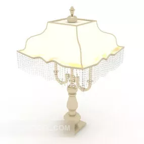 European Yellow Simple Table Lamp 3d model