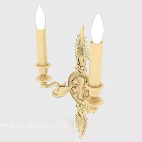 European Yellow Wall Lamp 3d model
