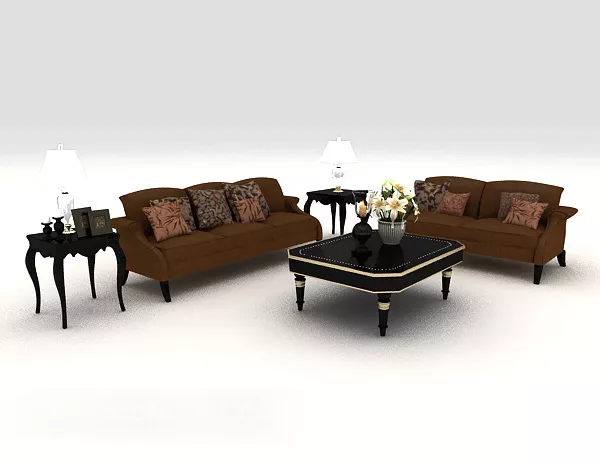 Exquisite European Combination Sofa 3d model Exquisite European Combination Sofa 3d model