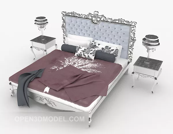 Exquisite European Double Bed Modern 3d model Exquisite European Double Bed Modern 3d model