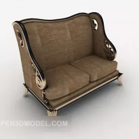 Exquisite European Double Sofa 3d model