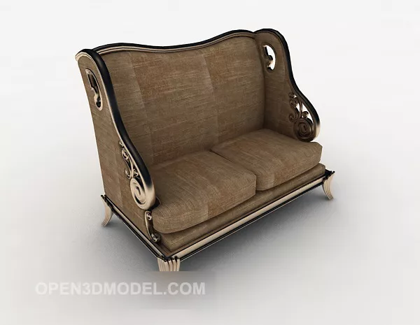 Exquisite European Double Sofa 3d model Exquisite European Double Sofa 3d model