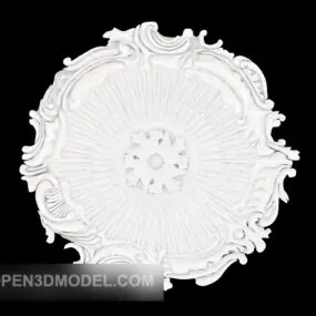 Exquisite European Gypsum Lamp Plate 3d model