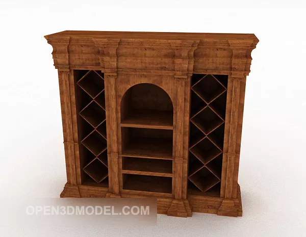 Exquisite European Home Wine Cabinet 3d model Exquisite European Home Wine Cabinet 3d model