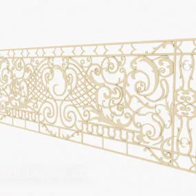 Exquisite European Railing 3d model