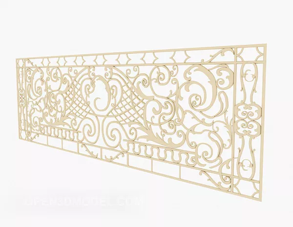 Exquisite European Railing 3d model Exquisite European Railing 3d model