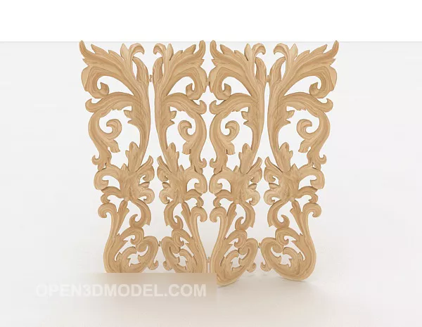 Chinese Partition Frame Decor 3d model
