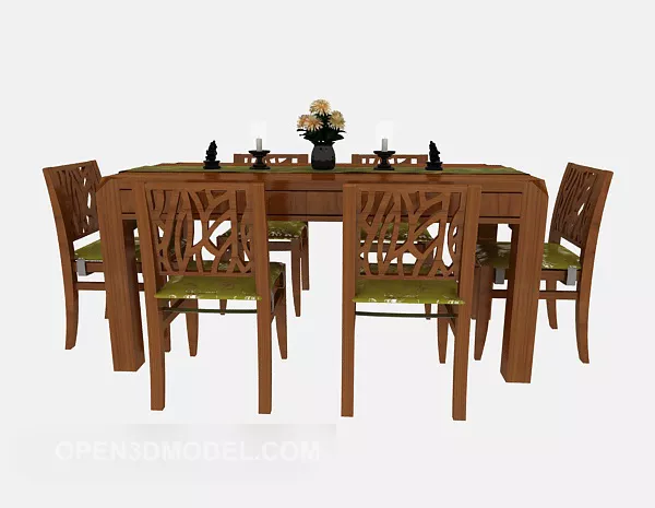 Exquisite Garden Dining Table Chair 3d model Exquisite Garden Dining Table Chair 3d model