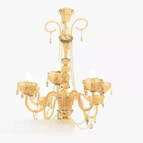 Exquisite Gold Ch Elier 3d model