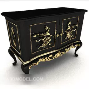 Exquisite Home European Side Cabinet Design 3d model