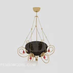 Exquisite Home Living Room Chandelier 3d model