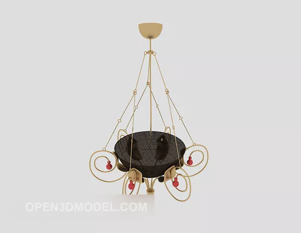 Exquisite Home Living Room Chandelier 3d model Exquisite Home Living Room Chandelier 3d model