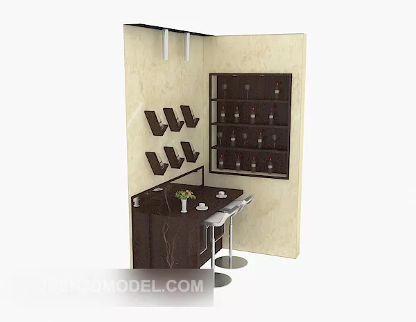 Exquisite Small Bar Furniture 3d model Exquisite Small Bar Furniture 3d model