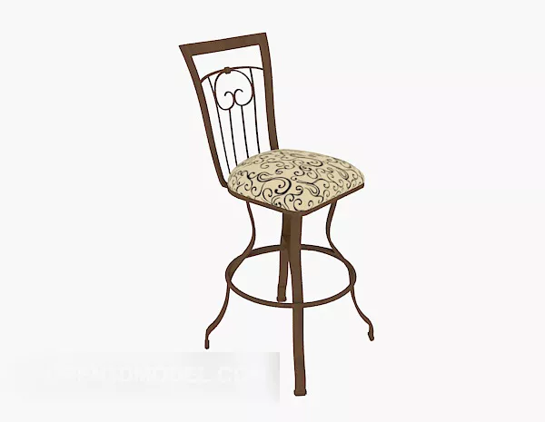 Exquisite Solid Wood Bar Chair 3d model Exquisite Solid Wood Bar Chair 3d model