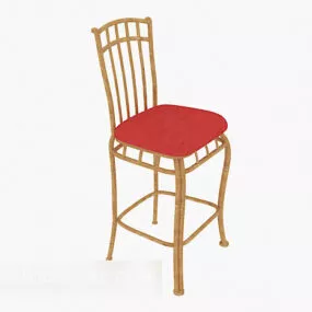 Exquisite Solid Wood High Chair 3d model