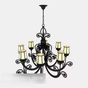 Exquisite Traditional European Chandelier 3d model