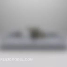 Grey Fabric Combination Sofa 3d model