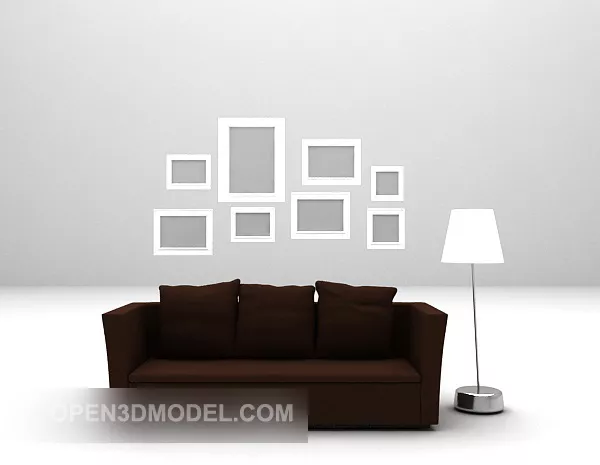 Fabric Multiplayer Sofa Furniture 3d model Fabric Multiplayer Sofa Furniture 3d model