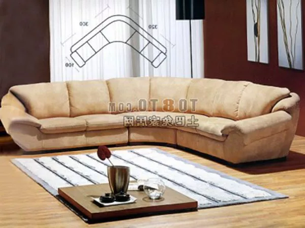 Fabric Sofa Furniture Brown Leather 3d model Fabric Sofa Furniture Brown Leather 3d model