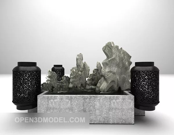 Vue Waterfall Landscape 3d model