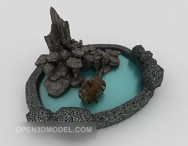 Lowpoly Snow Mountain Terrain 3d model