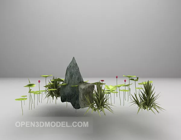 Snow Mountain Through The Cloud 3d model