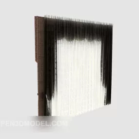 Family Bedroom Curtain 3d model