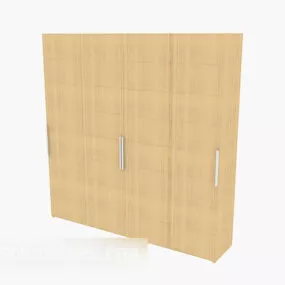 Home Beige Wardrobe Wooden 3d model