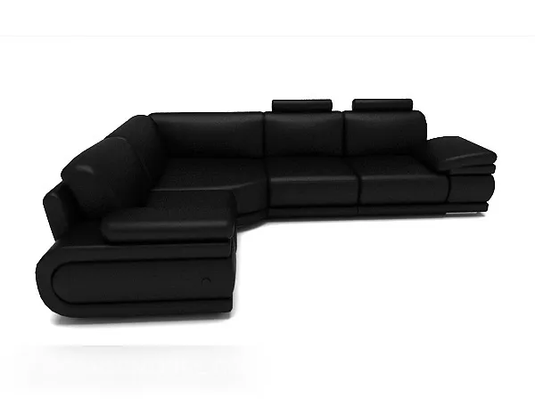 Family Black Multiplayer Sofa 3d model Family Black Multiplayer Sofa 3d model