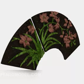 Fan Shaped Painting 3d model