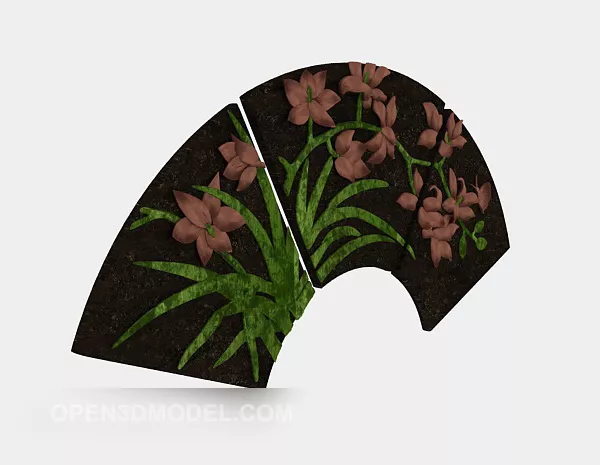 Japanese Paper Fan 3d model