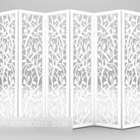 Fancy Screen White Painted 3d model