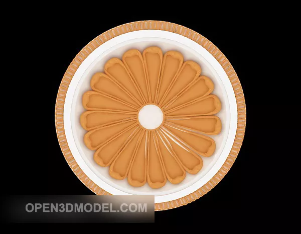 Fancy Plaster Lamp Plate 3d model Fancy Plaster Lamp Plate 3d model