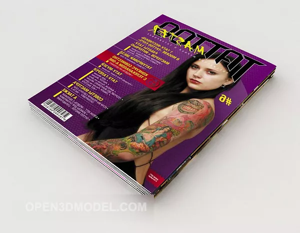 Stand Book With Label 3d model