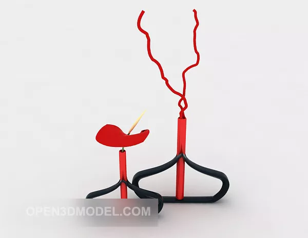 Floral Shape Carved Style 3d model