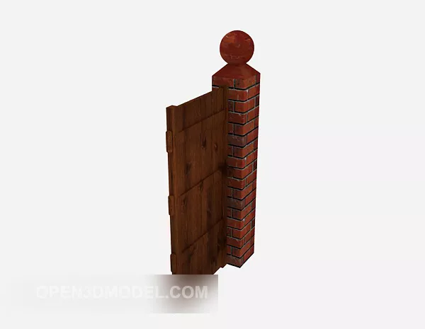 Wrought Iron Fence Curved Middle Shape 3d model