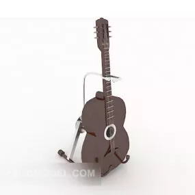 Fine Guitar With Stand 3d model