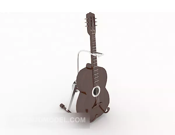 Fine Guitar With Stand 3d model Fine Guitar With Stand 3d model