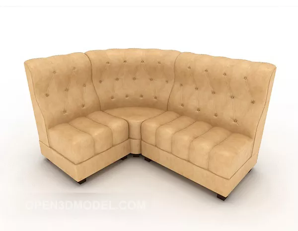 Fine Leather Sofa Corner 3d model Fine Leather Sofa Corner 3d model