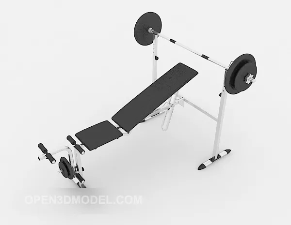 Gym Bench High Back 3d model