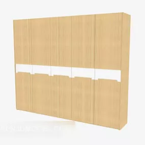 Five-door Wardrobe Furniture Bedroom 3d model