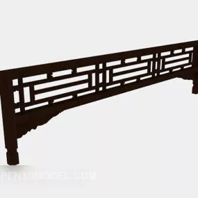 Floor Lobby Railing Wooden 3d model
