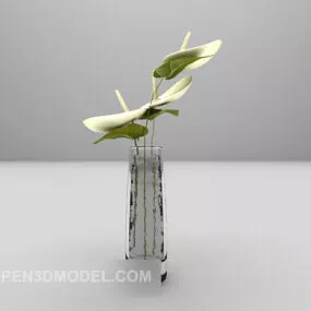 Flower Glass Vase Furniture 3d model