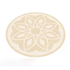 Round Flower Carpet 3d model