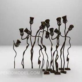 Art Iron Flower Decoration 3d model