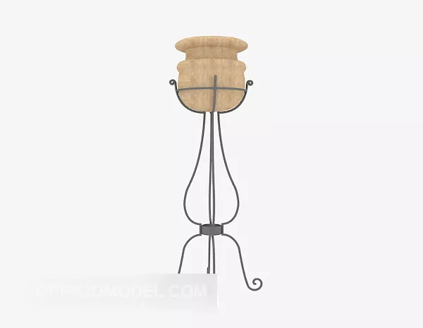 Table With Under Rack 3d model