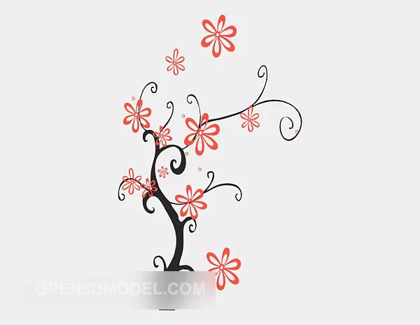 Indoor Potted Lilies Flower 3d model