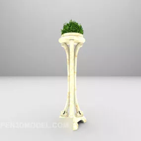 Flower Potted Decoration Rack 3d model